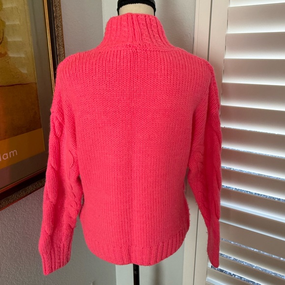Vibrant pink, knit Anthropologie sweater - Picture 5 of 9